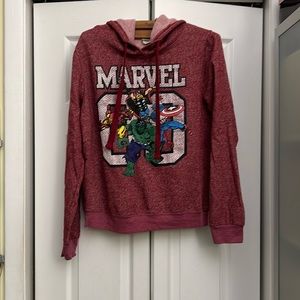 Marvel hooded sweat shirt